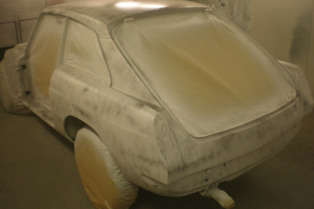 Classic restoration, primer to finish — before