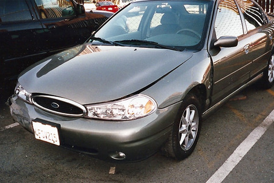 Front-end collision repair — after